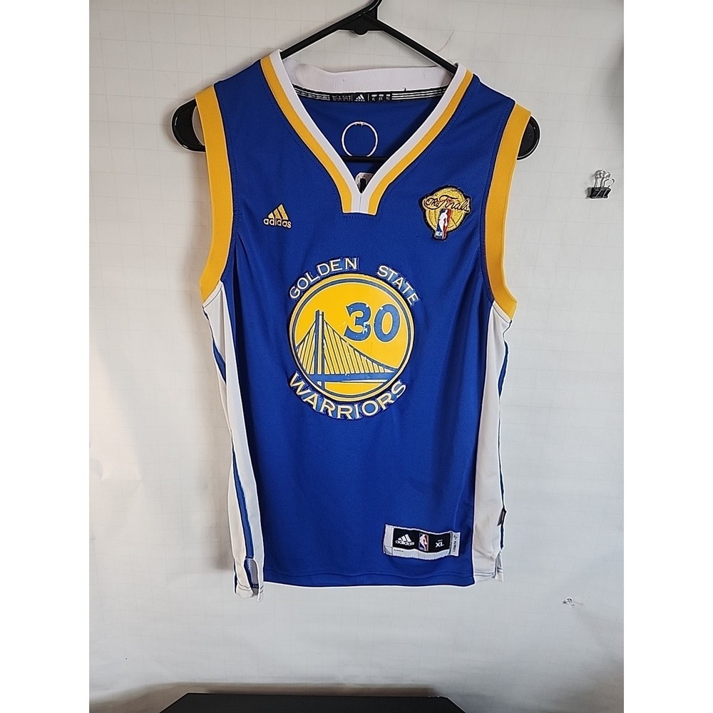 Steph Curry #30 Golden State Warriors Adidas Jersey Youth XL  W/ Finals Patch